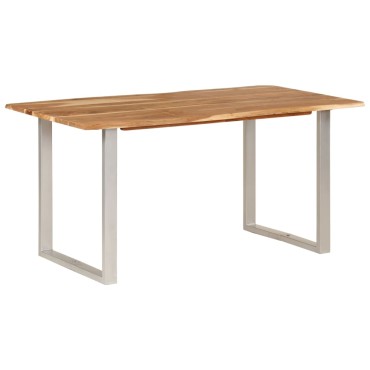 vidaXL Τραπεζαρία 154x80x76cm από Μασίφ Ξύλο Ακακίας 1 τεμ.