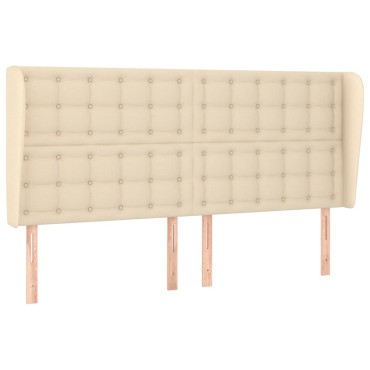 vidaXL Κεφαλάρι με Πτερύγια Κρεμ 183x23x118/128cm Υφασμάτινο 1 τεμ.