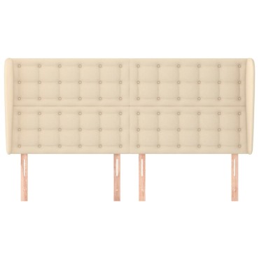 vidaXL Κεφαλάρι με Πτερύγια Κρεμ 183x23x118/128cm Υφασμάτινο 1 τεμ.