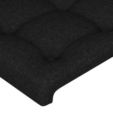 vidaXL Κεφαλάρι με Πτερύγια Μαύρο 203x23x118/128cm Υφασμάτινο 1 τεμ.