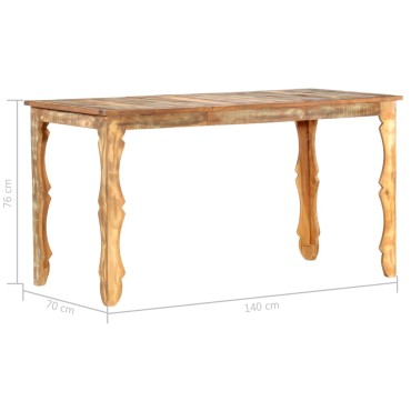 vidaXL Τραπεζαρία 140x70x76cm από Μασίφ Ανακυκλωμένο Ξύλο 1 τεμ.