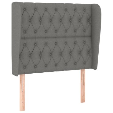 vidaXL Κεφαλάρι με Πτερύγια Σκούρο Γκρι 103x23x118/128cm Υφασμάτινο 1 τεμ.