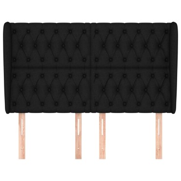 vidaXL Κεφαλάρι με Πτερύγια Μαύρο 147x23x118/128cm Υφασμάτινο 1 τεμ.