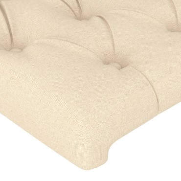 vidaXL Κεφαλάρι με Πτερύγια Κρεμ 183x23x118/128cm Υφασμάτινο 1 τεμ.