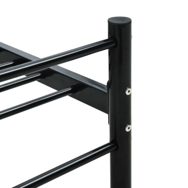 vidaXL Πλαίσιο Κρεβατιού Μαύρο 160 x 200 εκ. Μεταλλικό