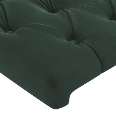 vidaXL Κεφαλάρι με Πτερύγια Πράσινο 163x23x118/128cm Βελούδινο 1 τεμ.