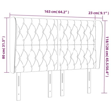 vidaXL Κεφαλάρι με Πτερύγια Πράσινο 163x23x118/128cm Βελούδινο 1 τεμ.