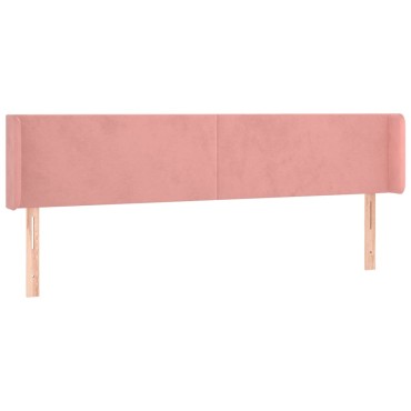 vidaXL Κεφαλάρι με Πτερύγια Ροζ 183x16x78/88cm Βελούδινο 1 τεμ.