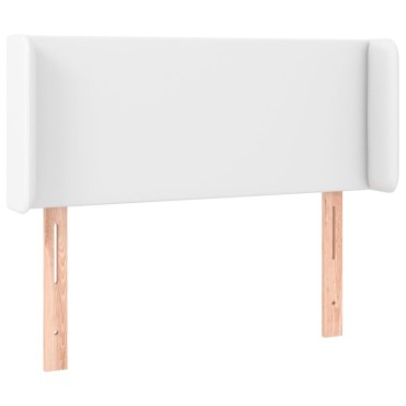 vidaXL Κεφαλάρι με Πτερύγια Λευκό 93x16x78/88cm Συνθετικό Δέρμα 1 τεμ.