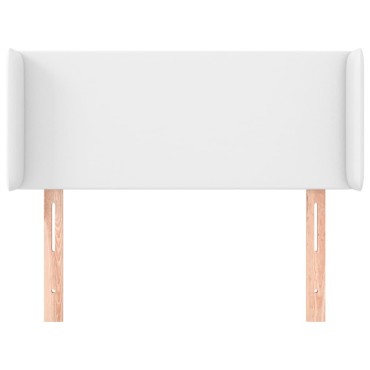 vidaXL Κεφαλάρι με Πτερύγια Λευκό 93x16x78/88cm Συνθετικό Δέρμα 1 τεμ.
