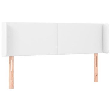 vidaXL Κεφαλάρι με Πτερύγια Λευκό 147x16x78/88cm Συνθετικό Δέρμα 1 τεμ.