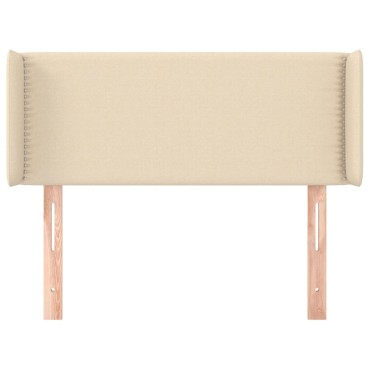 vidaXL Κεφαλάρι με Πτερύγια Κρεμ 93x16x78/88cm Υφασμάτινο 1 τεμ.