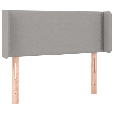 vidaXL Κεφαλάρι με Πτερύγια Ανοιχτό Γκρι 103x16x78/88cm Υφασμάτινο 1 τεμ.