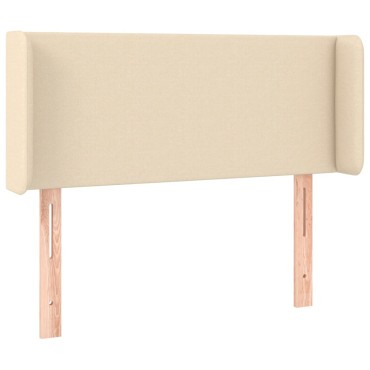 vidaXL Κεφαλάρι με Πτερύγια Κρεμ 83x16x78/88cm Υφασμάτινο 1 τεμ.