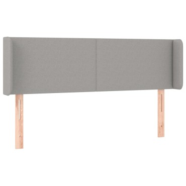 vidaXL Κεφαλάρι με Πτερύγια Ανοιχτό Γκρι 147x16x78/88cm Υφασμάτινο 1 τεμ.