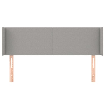 vidaXL Κεφαλάρι με Πτερύγια Ανοιχτό Γκρι 147x16x78/88cm Υφασμάτινο 1 τεμ.