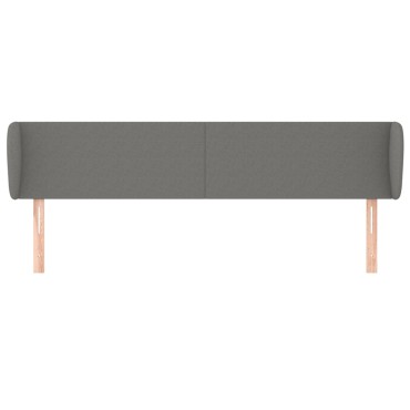 vidaXL Κεφαλάρι με Πτερύγια Σκούρο Γκρι 183x16x78/88cm Υφασμάτινο 1 τεμ.