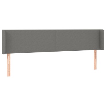 vidaXL Κεφαλάρι με Πτερύγια Σκούρο Γκρι 203x16x78/88cm Υφασμάτινο 1 τεμ.