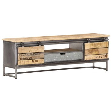 vidaXL Έπιπλο Τηλεόρασης 120x30x40cm από Μασίφ Ξύλο Μάνγκο