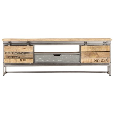 vidaXL Έπιπλο Τηλεόρασης 120x30x40cm από Μασίφ Ξύλο Μάνγκο
