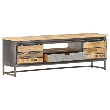 vidaXL Έπιπλο Τηλεόρασης 120x30x40cm από Μασίφ Ξύλο Μάνγκο