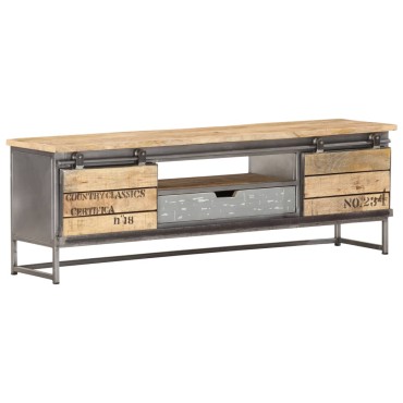 vidaXL Έπιπλο Τηλεόρασης 120x30x40cm από Μασίφ Ξύλο Μάνγκο