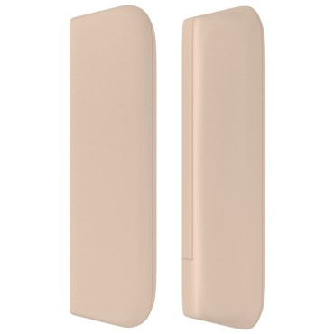 vidaXL Κεφαλάρι με Πτερύγια Καπουτσίνο 203x16x78/88cm Συνθετικό Δέρμα 1 τεμ.