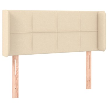 vidaXL Κεφαλάρι με Πτερύγια Κρεμ 93x16x78/88cm Υφασμάτινο 1 τεμ.