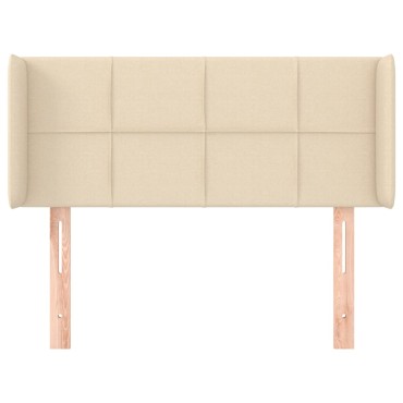 vidaXL Κεφαλάρι με Πτερύγια Κρεμ 93x16x78/88cm Υφασμάτινο 1 τεμ.