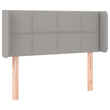 vidaXL Κεφαλάρι με Πτερύγια Ανοιχτό Γκρι 103x16x78/88cm Υφασμάτινο 1 τεμ.