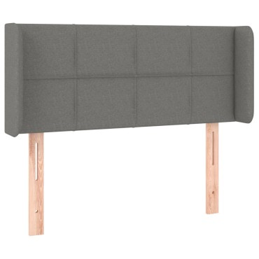 vidaXL Κεφαλάρι με Πτερύγια Σκούρο Γκρι 103x16x78/88cm Υφασμάτινο 1 τεμ.