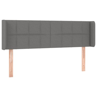 vidaXL Κεφαλάρι με Πτερύγια Σκούρο Γκρι 147x16x78/88cm Υφασμάτινο 1 τεμ.
