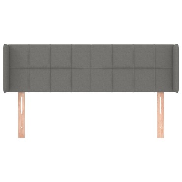 vidaXL Κεφαλάρι με Πτερύγια Σκούρο Γκρι 147x16x78/88cm Υφασμάτινο 1 τεμ.