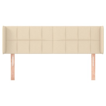 vidaXL Κεφαλάρι με Πτερύγια Κρεμ 147x16x78/88cm Υφασμάτινο 1 τεμ.