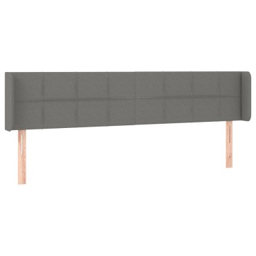 vidaXL Κεφαλάρι με Πτερύγια Σκούρο Γκρι 163x16x78/88cm Υφασμάτινο 1 τεμ.