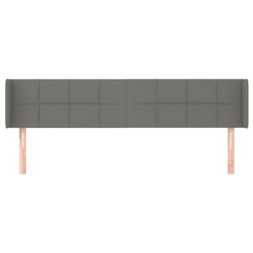 vidaXL Κεφαλάρι με Πτερύγια Σκούρο Γκρι 163x16x78/88cm Υφασμάτινο 1 τεμ.
