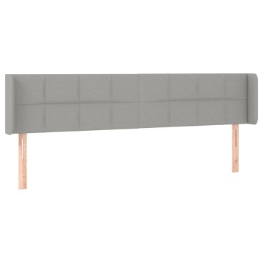 vidaXL Κεφαλάρι με Πτερύγια Ανοιχτό Γκρι 183x16x78/88cm Υφασμάτινο 1 τεμ.