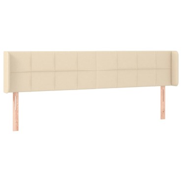 vidaXL Κεφαλάρι με Πτερύγια Κρεμ 183x16x78/88cm Υφασμάτινο 1 τεμ.