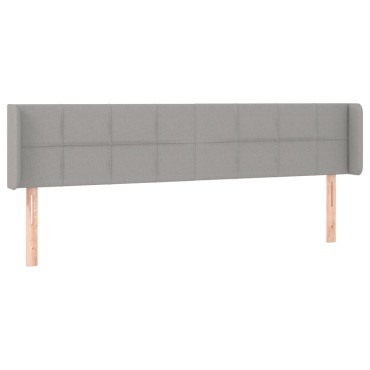 vidaXL Κεφαλάρι με Πτερύγια Ανοιχτό Γκρι 203x16x78/88cm Υφασμάτινο 1 τεμ.