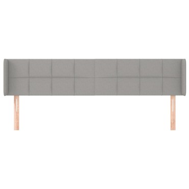 vidaXL Κεφαλάρι με Πτερύγια Ανοιχτό Γκρι 203x16x78/88cm Υφασμάτινο 1 τεμ.