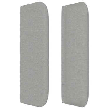 vidaXL Κεφαλάρι με Πτερύγια Ανοιχτό Γκρι 203x16x78/88cm Υφασμάτινο 1 τεμ.