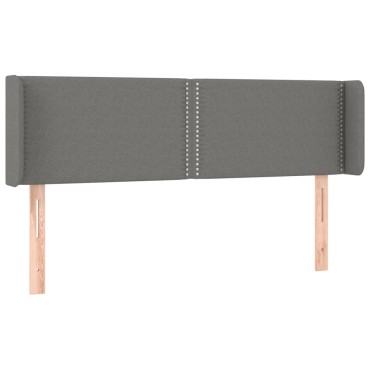 vidaXL Κεφαλάρι με Πτερύγια Σκούρο Γκρι 147x16x78/88cm Υφασμάτινο 1 τεμ.