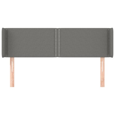 vidaXL Κεφαλάρι με Πτερύγια Σκούρο Γκρι 147x16x78/88cm Υφασμάτινο 1 τεμ.