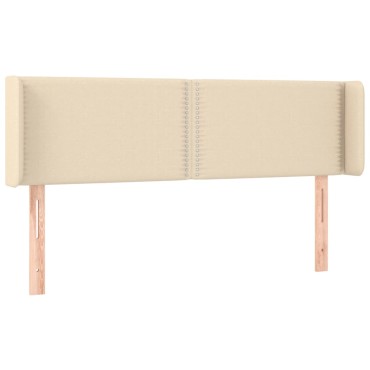 vidaXL Κεφαλάρι με Πτερύγια Κρεμ 147x16x78/88cm Υφασμάτινο 1 τεμ.