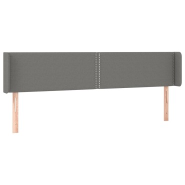 vidaXL Κεφαλάρι με Πτερύγια Σκούρο Γκρι 203x16x78/88cm Υφασμάτινο 1 τεμ.