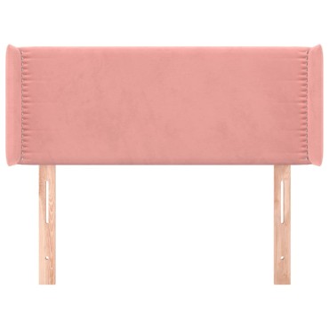 vidaXL Κεφαλάρι με Πτερύγια Ροζ 83x16x78/88cm Βελούδινο 1 τεμ.