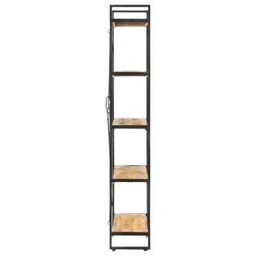 vidaXL Βιβλιοθήκη με 5 Επίπεδα 90x30x180cm από Μασίφ Ξύλο Μάνγκο 1 τεμ.