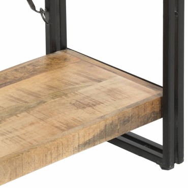 vidaXL Βιβλιοθήκη με 5 Επίπεδα 90x30x180cm από Μασίφ Ξύλο Μάνγκο 1 τεμ.