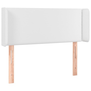 vidaXL Κεφαλάρι με Πτερύγια Λευκό 83x16x78/88cm Συνθετικό Δέρμα 1 τεμ.