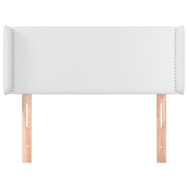 vidaXL Κεφαλάρι με Πτερύγια Λευκό 83x16x78/88cm Συνθετικό Δέρμα 1 τεμ.